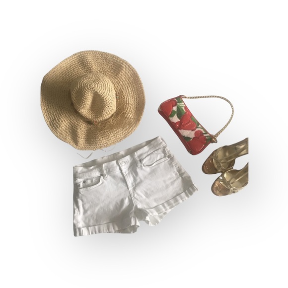 new Maurices ❃ Floppy Woven Raffia Straw Wide Brim Sun Hat ❃ Colorful Boho Beads - Picture 8 of 16